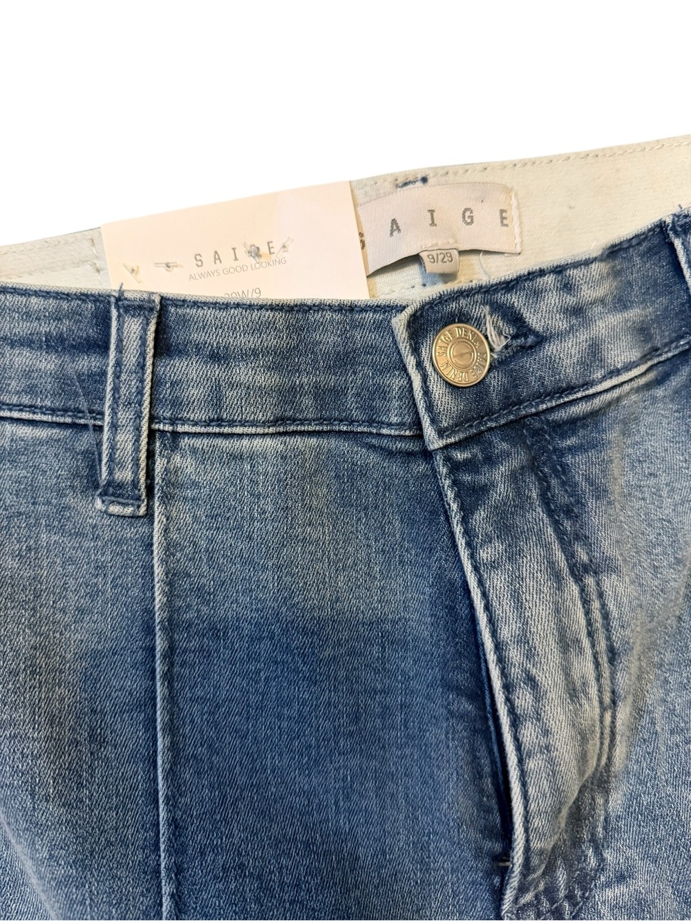 Saige Tummy Control Stretchy Wide Seam Detailed Jeans NWT Size 29 - Picture 12 of 16